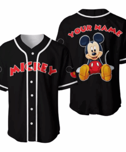 Custom Name Mickey Mouse 3D Baseball Jersey