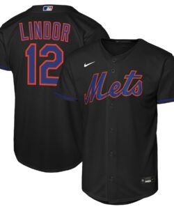 Francisco Lindor New York Mets Nike Youth Alternate Replica Jersey - Black