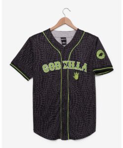 Godzilla Embroidered Baseball Jersey