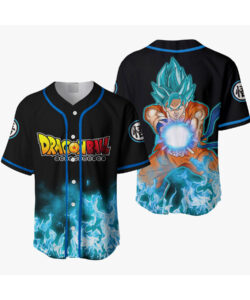 Goku Super Saiyan Blue Dragon Ball Z Baseball Jersey