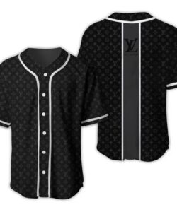 Louis Vuitton Black Baseball Jersey #3