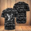 Louis Vuitton Logo Black Baseball Jersey #8