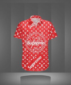 Louis Vuitton and Supreme premium collared shirt #1