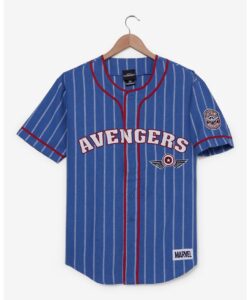 Marvel Captain America Brave New World Sam Wilson Striped Baseball Jersey