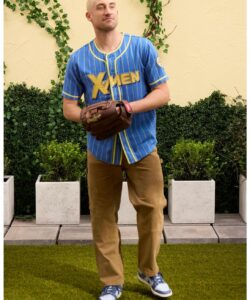 Marvel X-Men Wolverine Striped Baseball Jersey