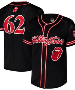 Men's Black Rolling Stones Baseball Fashion Jersey