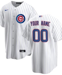 Chicago Cubs Nike White Home Replica Custom Jersey
