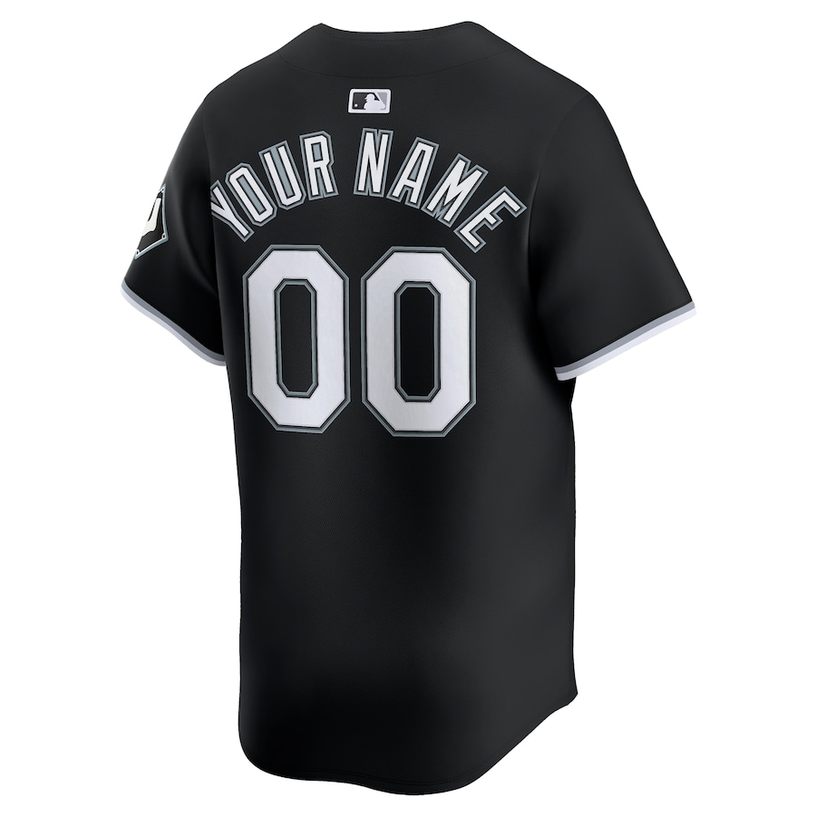 Men's Chicago White Sox Nike Black Alternate Limited Custom Jersey2