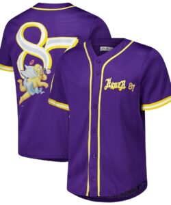 Men's Freeze Max Purple The Simpsons Homer '87 Baseball Jersey