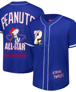 Men's Freeze Max Royal Peanuts All Star Baseball Jersey