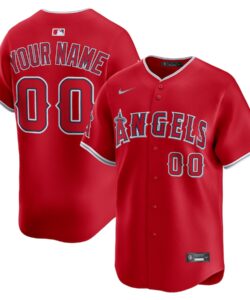 Los Angeles Angels Nike Red Alternate Limited Custom Jersey