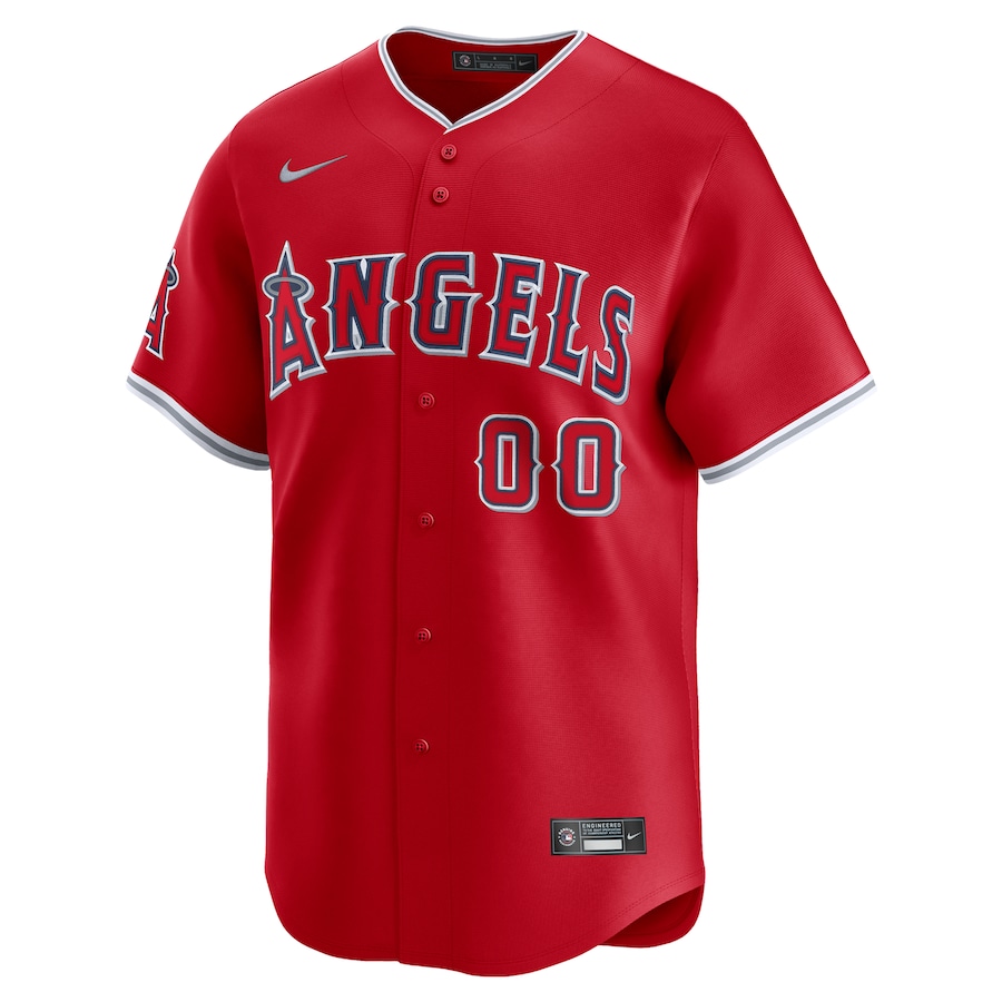 Men's Los Angeles Angels Nike Red Alternate Limited Custom Jersey1
