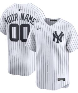New York Yankees Nike White Home Limited Custom Jersey