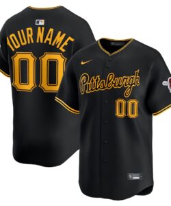 Pittsburgh Pirates Nike Black Alternate Limited Custom Jersey