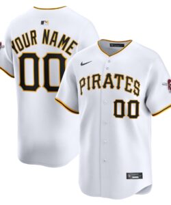 Pittsburgh Pirates Nike White Home Limited Custom Jersey