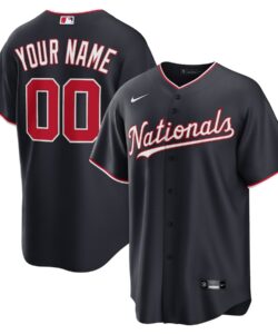 Washington Nationals Nike Navy Alternate Custom Replica Jersey