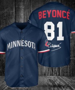 Minnesota Twins Beyonce Baseball Jersey Navy