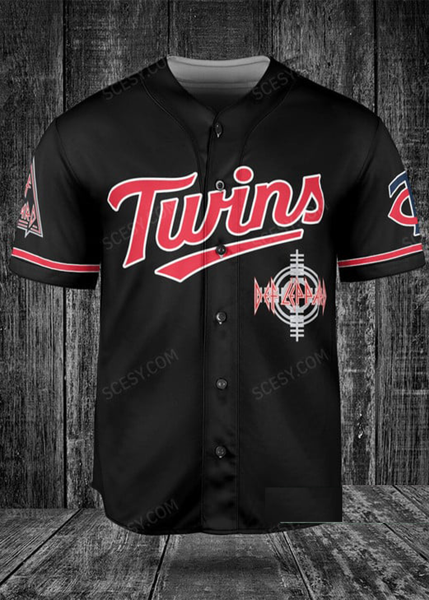 Minnesota Twins Def Leppard Baseball Jersey4
