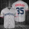 Minnesota Twins Elvis Presley Baseball Jersey Gray Road