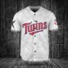 Minnesota Twins MLB One Piece Monkey D. Luffy Waving Pattern Baseball Jersey White1