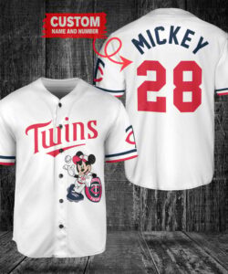 Minnesota Twins Mickey Mouse x Minnesota Twins Baseball Jersey W