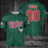 Minnesota Twins One Piece Baseball Jersey Forest Green Custom