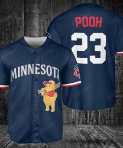 Minnesota Twins Winnie the Pooh Baseball Jersey Navy