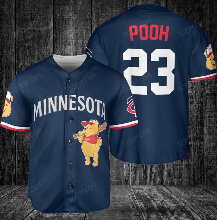 Minnesota Twins Winnie the Pooh Baseball Jersey Navy