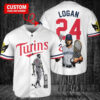 Minnesota Twins x Wolverine Logan with Trophy Custom Baseball Jersey White