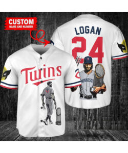 Minnesota Twins x Wolverine Logan with Trophy Custom Baseball Jersey White