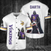 Minnesota Vikings Darth Vader Baseball Jersey White