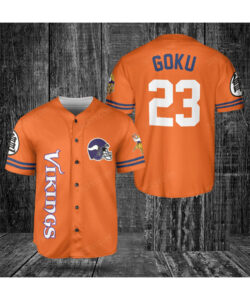 Minnesota Vikings Dragon Ball Baseball Jersey Custom