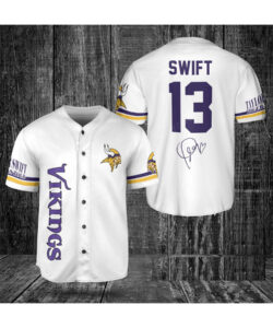 Minnesota Vikings Taylor Swift Baseball Jersey White Number #13