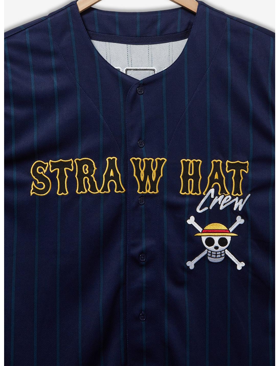 One Piece Monkey D. Luffy Straw Hat Crew Baseball Jersey2