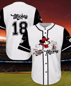 Personalized Love Mickey Mouse BASEBALL JERSEY