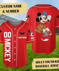 Personalized Mickey Mouse Baseball Jersey