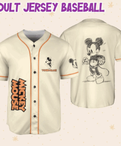 Personalized Mickey Mouse Classic Sketch BASEBALL JERSEY