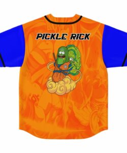 Pickle Rick X Dragon Ball Z Baseball Jersey