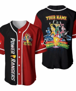 Power Ranger Button Down Baseball Jersey