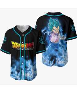 Vegeta Blue Dragon Ball Z Baseball Jersey