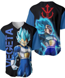 Vegeta Blue Baseball Jersey Dragon Ball Z