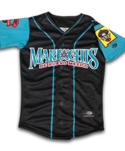 Albuquerque Isotopes Baseball Jersey-Mariachis Black Teal Sublimated