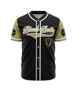 Asta Black Bulls Black Clover Baseball Jersey