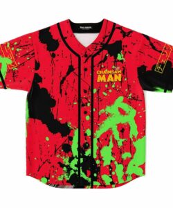 Chainsaw Man Pochita Gang Rave Baseball Jersey