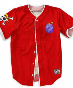 Devil Fruit Luffy Wanted Poster Baseball Jersey