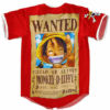 Devil Fruit Logo Luffy Wanted Poster Baseball Shirt1