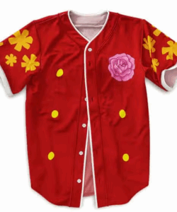 Fleet Admiral Akainu Floral Red Cosplay Baseball Jersey