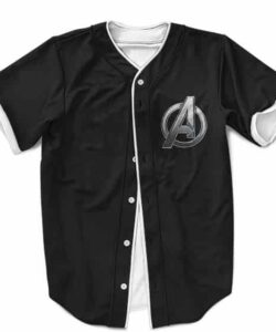 Marvel Avengers Black Baseball Jersey