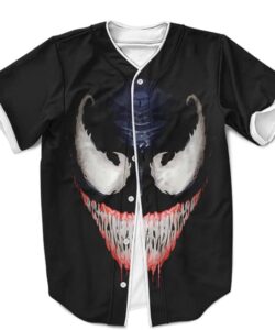 Marvel Venom Symbiote Black Baseball Jersey