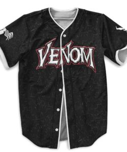 Venom Face Silhouette Baseball Jersey